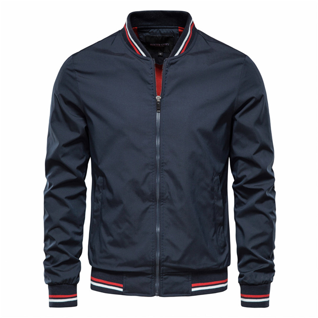 Bomber Jacket - Men's Windproof Zip-Up Summer Jacket-Chaps of London-Navy-XS-Chaps of London