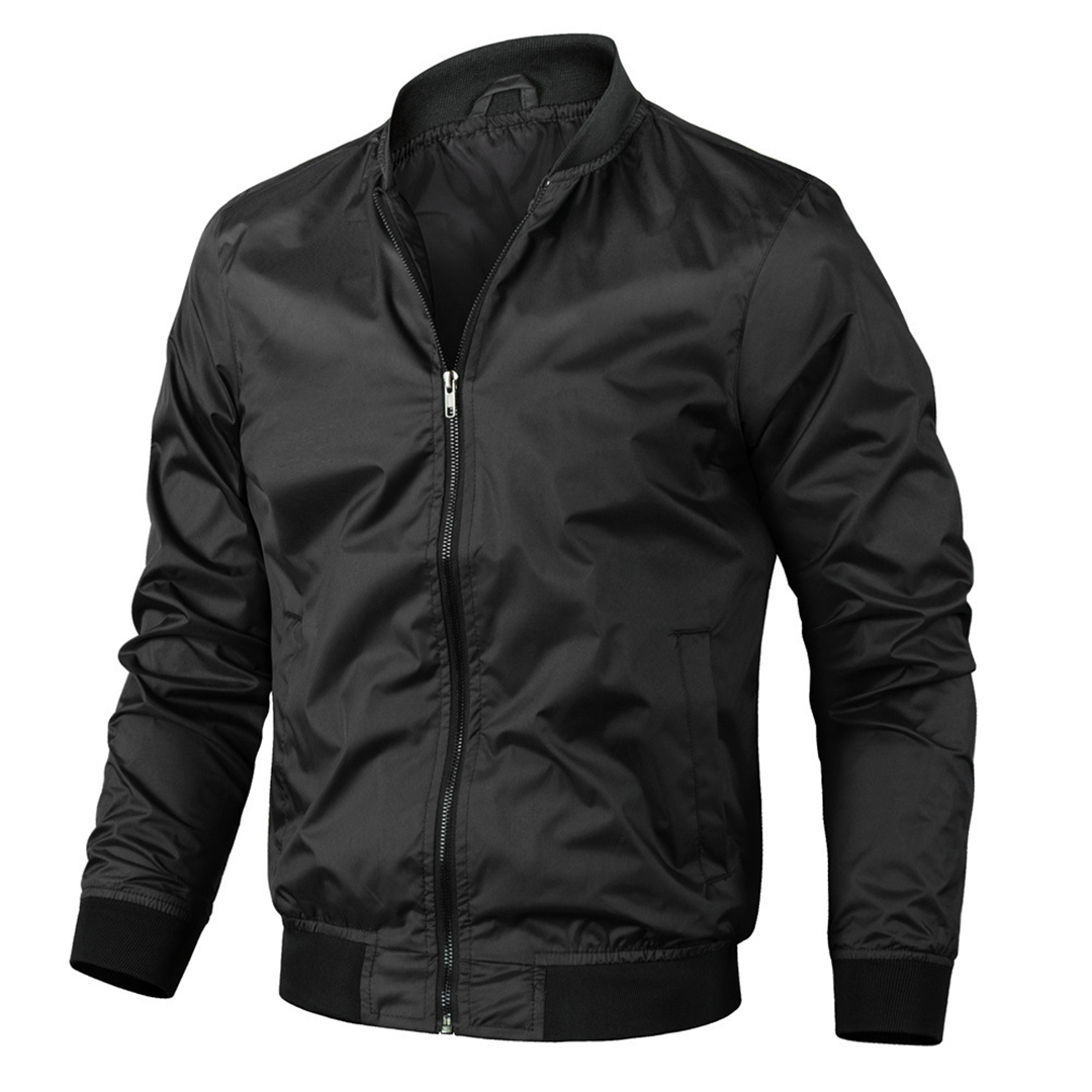 Bomber Jacket | Zip-Up | Lightweight | Summer Jacket | Men's Jacket-Chaps of London-Black-S-Chaps of London