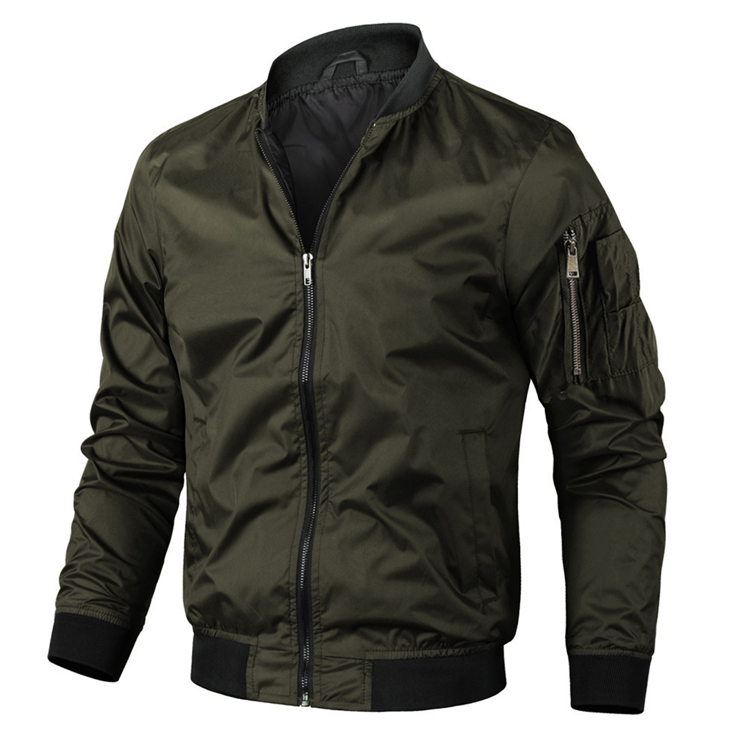 Bomber Jacket | Zip-Up | Lightweight | Summer Jacket | Men's Jacket-Chaps of London-Green-S-Chaps of London