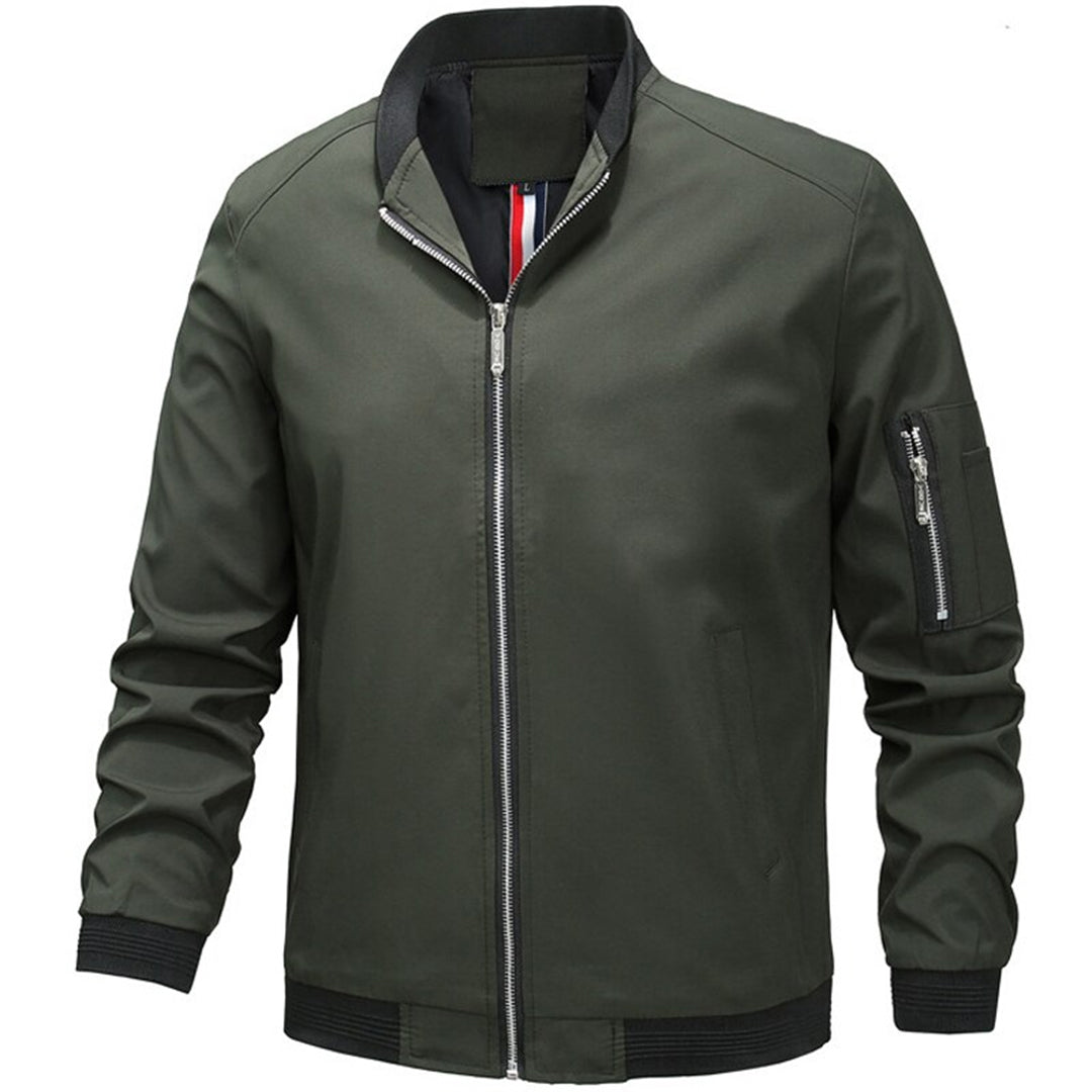 Bomber Jacket | Zip-Up | Lightweight | Summer Jacket | Men's Jacket-Fashion Men Jacket Bomber Fall-Chaps of London-Green-S-Chaps of London