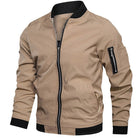 Bomber Jacket | Zip-Up | Lightweight | Summer Jacket | Men's Jacket-Fashion Men Jacket Bomber Fall-Chaps of London-Khaki-S-Chaps of London