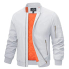 Bomber Jacket | Zip-Up | Lightweight | Windproof Jacket | Men's Jacket-Chaps of London-White-S-Chaps of London