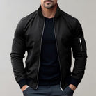 Bomber Jacket | Zip-Up | Windproof | Lightweight Jacket | Men's Jacket-Men Jackets-Chaps of London-Black-XS-Chaps of London