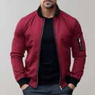 Bomber Jacket | Zip-Up | Windproof | Lightweight Jacket | Men's Jacket-Men Jackets-Chaps of London-Red-XS-Chaps of London