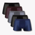 Boxers - Comfiest - Breathable - Boxer Briefs - Men's Underwear-Chaps of London-2 Black - 1 Grey - 1 Red - 1 Blue-L-Chaps of London