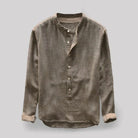 Button-Up Shirt - Long Sleeve - Loose Fit - Henley Shirt - Men's Shirt-Chaps of London-Chaps of London