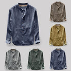 Button-Up Shirt - Long Sleeve - Loose Fit - Henley Shirt - Men's Shirt-Chaps of London-Chaps of London
