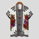 Button-Up Shirt - Vintage - Printed - Short Sleeve Shirt - Men's Summer Shirt-Chaps of London-Chaps of London