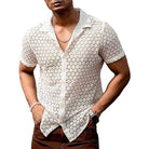 Button-Up Tshirt | See Through | Collared | Short Sleeve Shirt | Men's Shirts-Shirts & Tops-Chaps of London-Chaps of London