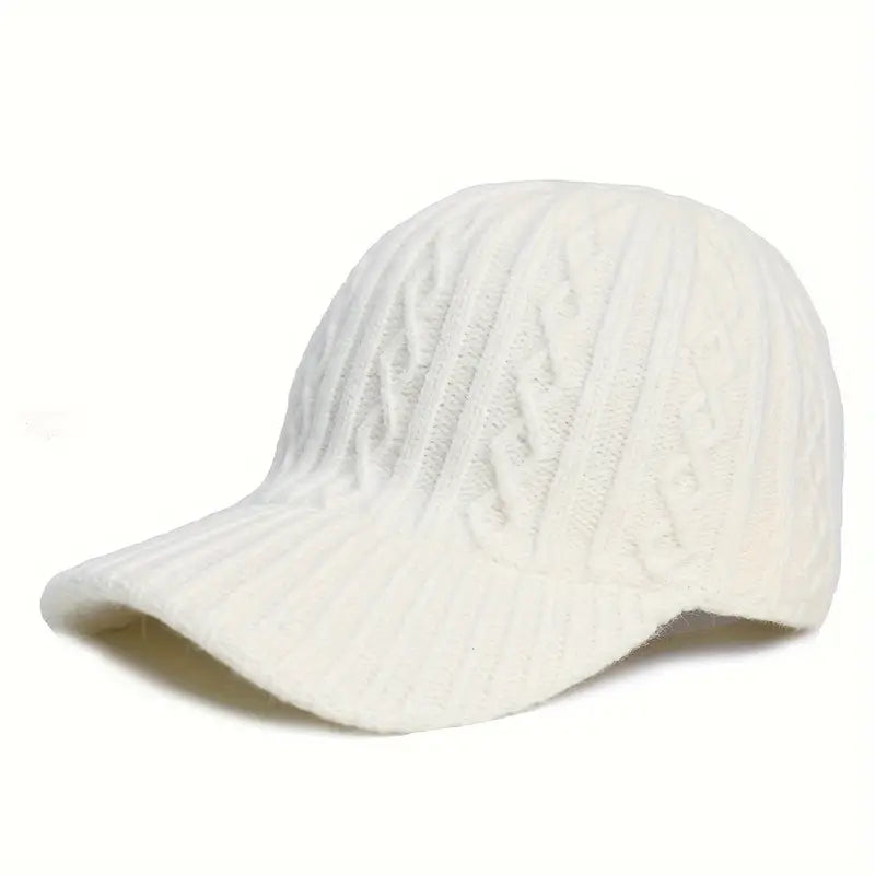 Cap - Unisex - Adjustable - Knitted Cap - Men's Cap-Knitted Cap-Chaps of London-White-Chaps of London