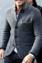 Cardigan Jacket | Button-Up | Slim Fit | Tweed Blazer | Men's Jackets-Sweaters & Cardigans-Chaps of London-Chaps of London