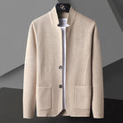Cardigan Jacket - Men's Button-Up Summer Cardigan with Pockets-Fashion Men Jacket Blazer All-year-Chaps of London-Black-3XL-Chaps of London