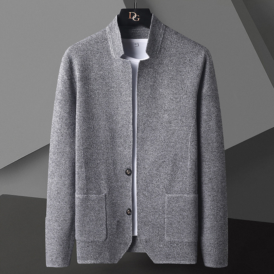 Cardigan Jacket - Men's Button-Up Summer Cardigan with Pockets-Fashion Men Jacket Blazer All-year-Chaps of London-Gray-XS-Chaps of London
