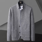 Cardigan Jacket - Men's Button-Up Summer Cardigan with Pockets-Fashion Men Jacket Blazer All-year-Chaps of London-Gray-XS-Chaps of London