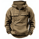 Cargo Hoodie - Men's Warm Cozy Casual Pullover Hoodie-New Arrivals-Chaps of London-Brown-S-Chaps of London