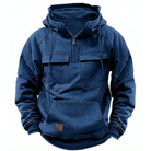 Cargo Hoodie - Men's Warm Cozy Casual Pullover Hoodie-New Arrivals-Chaps of London-Dark Blue-S-Chaps of London