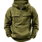 Cargo Hoodie - Men's Warm Cozy Casual Pullover Hoodie-New Arrivals-Chaps of London-Green-S-Chaps of London