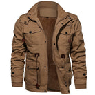 Cargo Jacket - Men's Casual Hooded Fleece Lined Jacket-Men's Cargo Jacket-Chaps of London-Khaki-M-Chaps of London