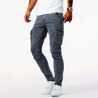 Cargo Jeans - Slim Fit - Skinny - Cargo Pants - Men's Jeans-Chaps of London-Gray-29-Chaps of London