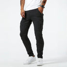 Cargo Jeans - Stretch - Skinny - Cargo Pants - Men's Pants-Chaps of London-Black-XS-Chaps of London