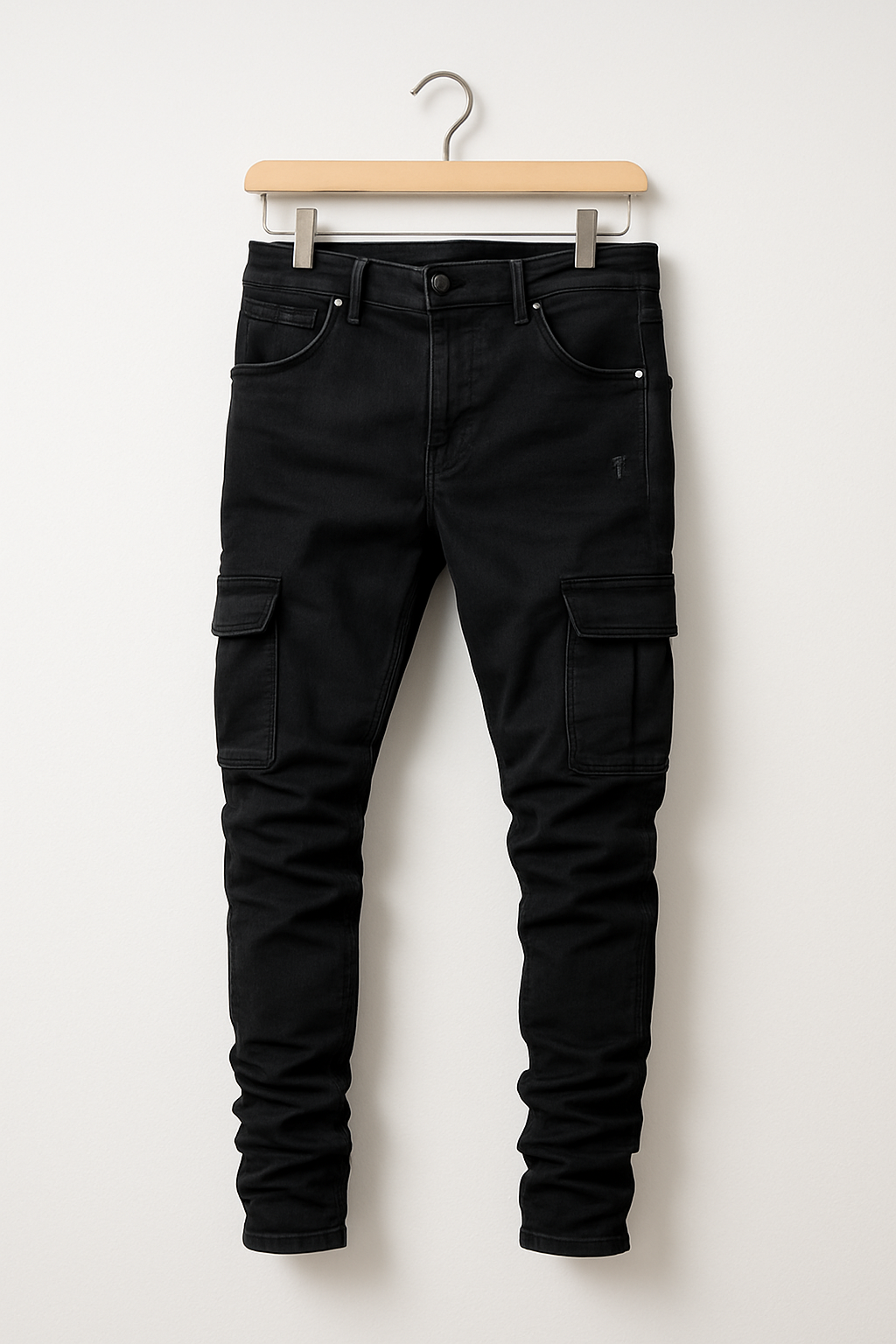 Cargo Jeans | Stretchy | Pockets | Skinny Jeans | Men's Pants-Jeans-Chaps of London-Black-S-Chaps of London
