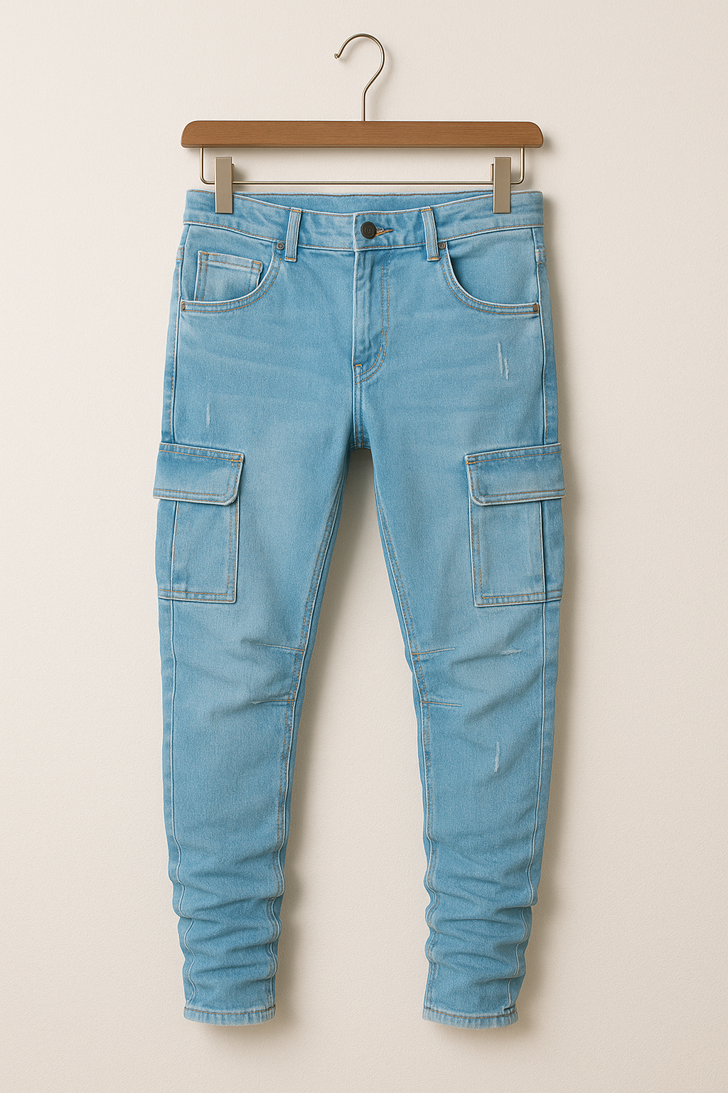 Cargo Jeans | Stretchy | Pockets | Skinny Jeans | Men's Pants-Jeans-Chaps of London-Blue-S-Chaps of London