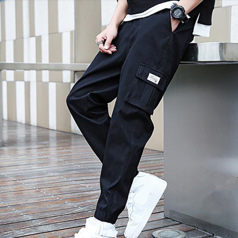 Cargo Joggers - Baggy - Loose Fit - Cargo Pants - Men's Pants-Chaps of London-Black-M-Chaps of London