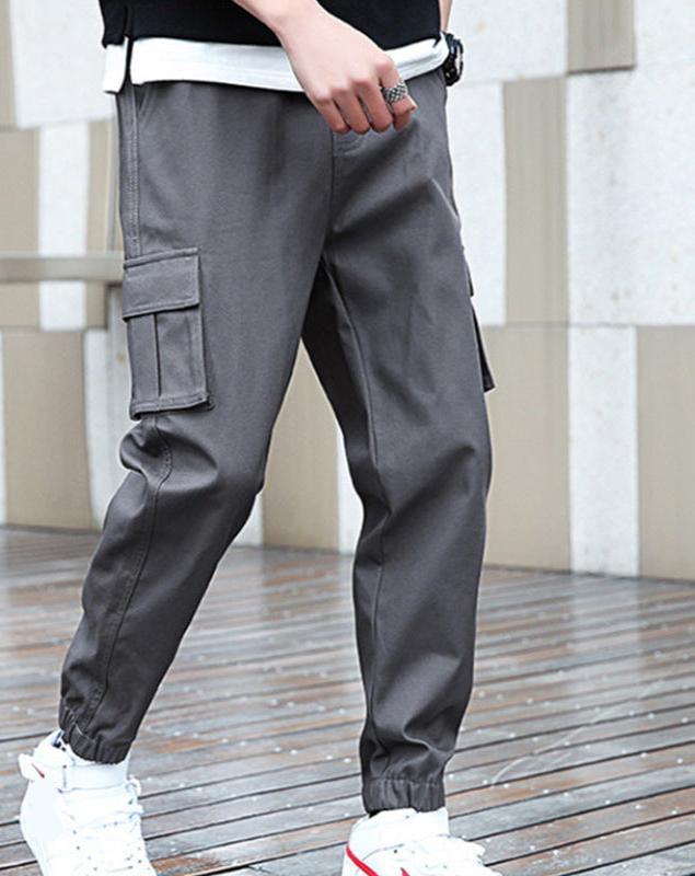 Cargo Joggers - Baggy - Loose Fit - Cargo Pants - Men's Pants-Chaps of London-Grey-M-Chaps of London
