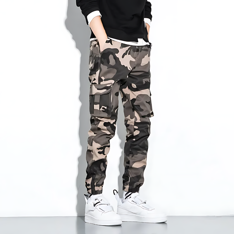 Cargo Joggers | Camouflage | Slim Fit | Cargo Pants | Men's Pants -Men's long pants-Chaps of London-Chaps of London