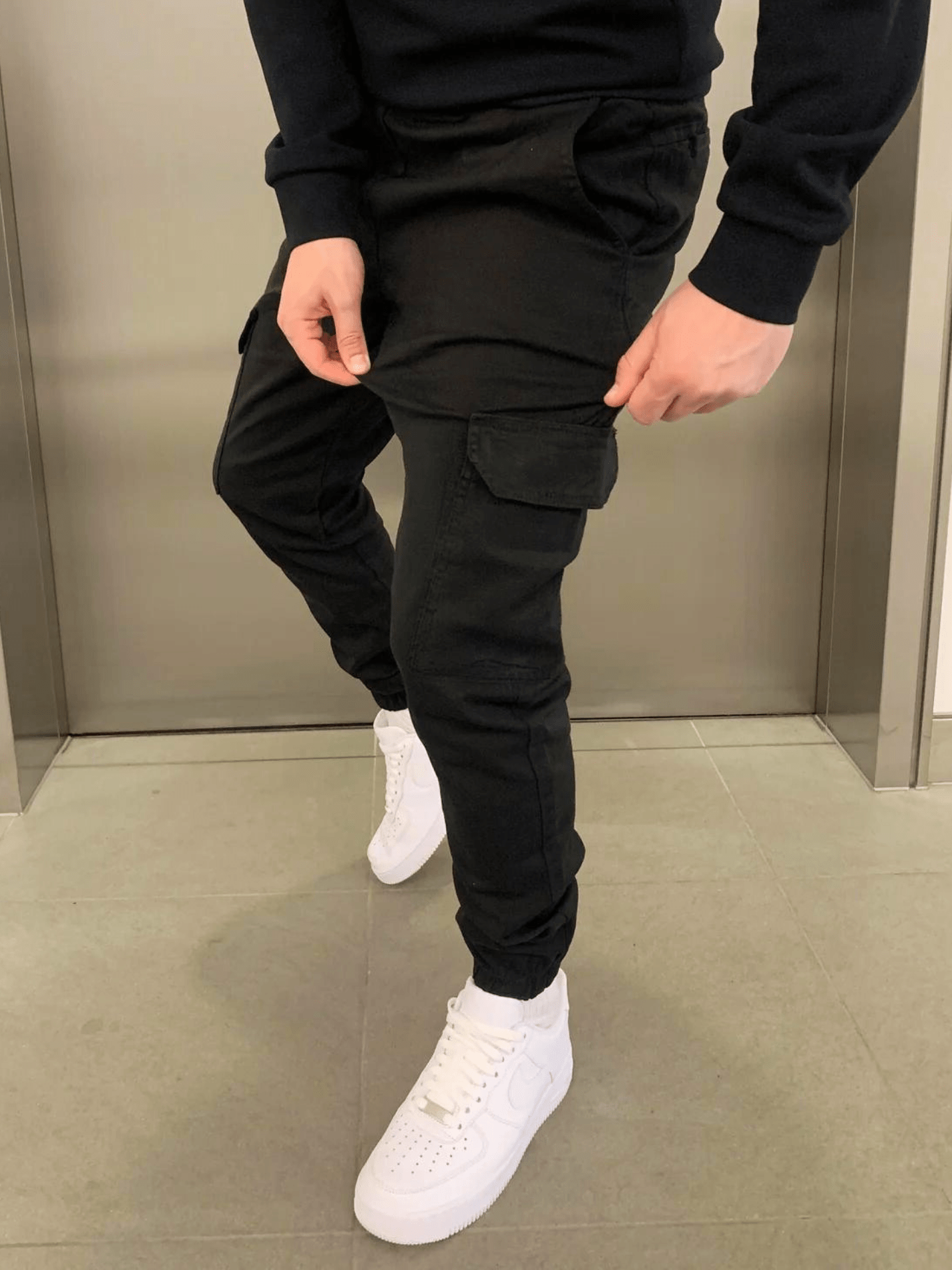 Cargo Joggers | Drawstring | Skinny | Cargo Pants | Men's Trousers-Cargo Joggers-Chaps of London-Chaps of London