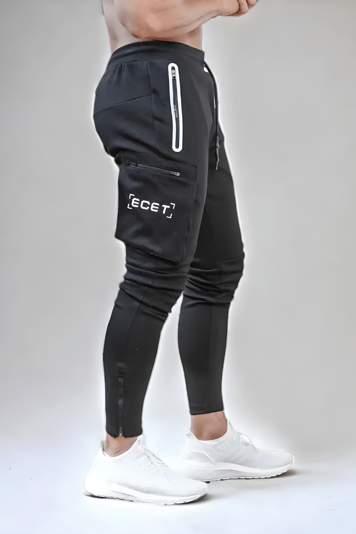 Cargo Joggers - Drawstring - Sweatpants - Cargo Pants - Men's Track Pants-Chaps of London-Black-S-Chaps of London