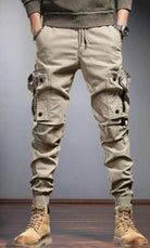 Cargo Joggers - Skinny - Pockets - Cargo Pants - Men's Pants-Dave Cargobroek-Chaps of London-Beige-S-Chaps of London