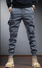 Cargo Joggers - Skinny - Pockets - Cargo Pants - Men's Pants-Dave Cargobroek-Chaps of London-Grey-S-Chaps of London