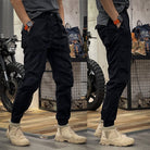 Cargo Joggers | Tactical | Drawstring | Cargo Pants | Men's Pants-Cargohosen-Chaps of London-Black-S-Chaps of London