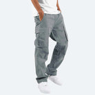 Cargo Pants - Casual - Loose Fit - Straight Leg Cargos - Men's Trousers-Men Summer Pants-Chaps of London-Gray-S-Chaps of London
