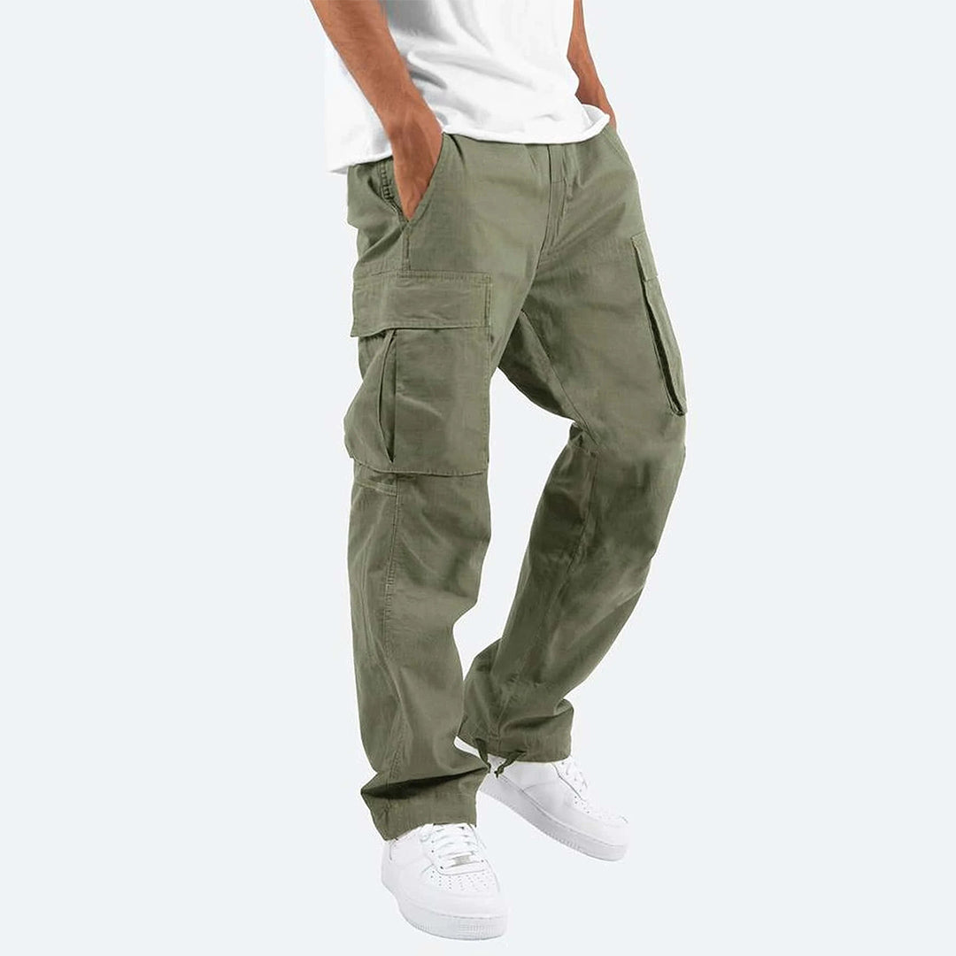 Cargo Pants - Casual - Loose Fit - Straight Leg Cargos - Men's Trousers-Men Summer Pants-Chaps of London-Green-S-Chaps of London
