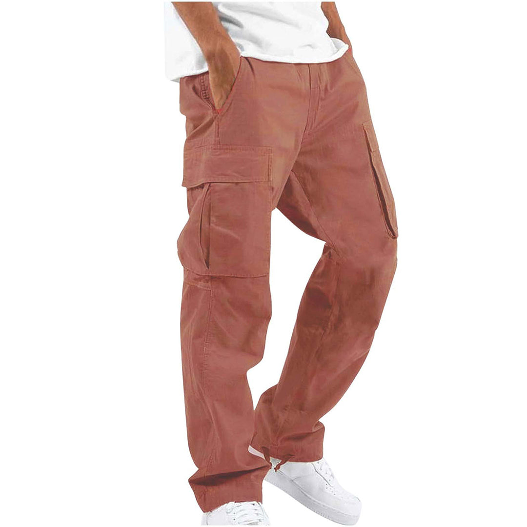 Cargo Pants - Casual - Loose Fit - Straight Leg Cargos - Men's Trousers-Men Summer Pants-Chaps of London-Red-S-Chaps of London