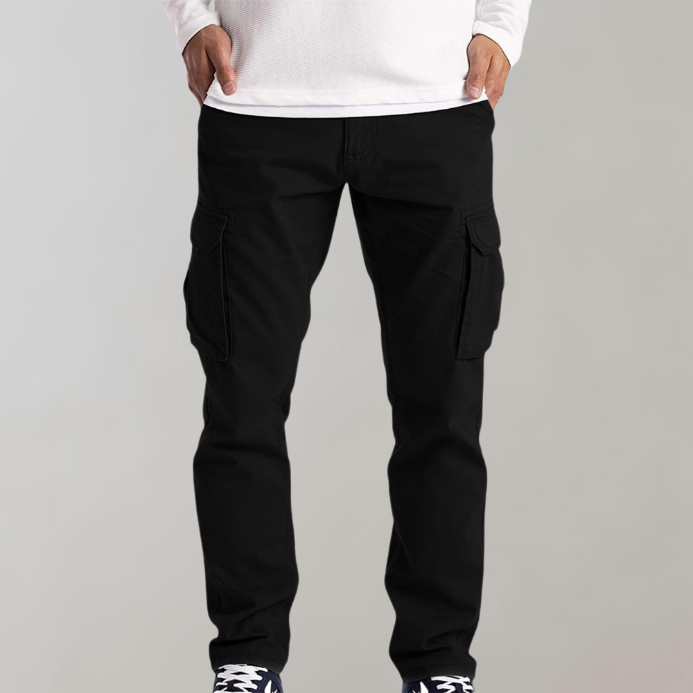 Cargo Pants | Comfortable | Straight Leg | Cargo Jeans | Men's Pants-Chaps of London-Black-S-Chaps of London