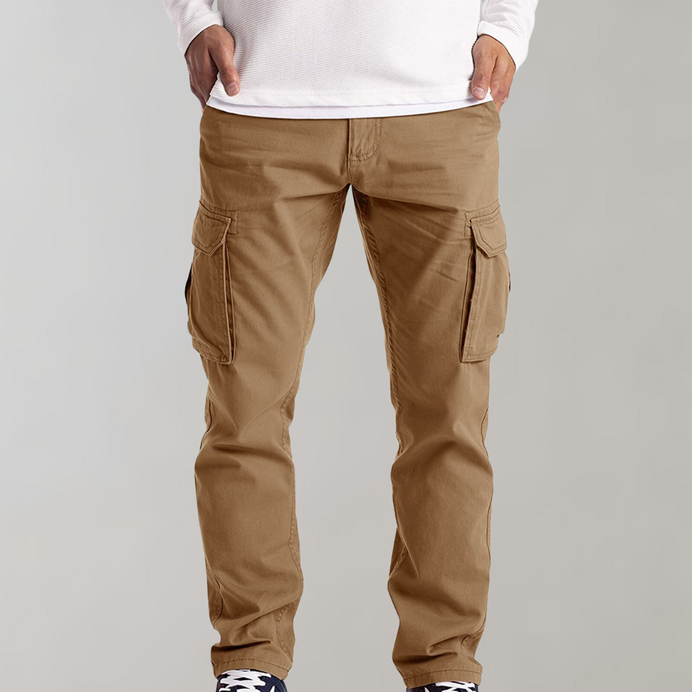 Cargo Pants | Comfortable | Straight Leg | Cargo Jeans | Men's Pants-Chaps of London-Khaki-S-Chaps of London