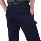 Cargo Pants | Elastic Waist | Straight Leg | Tactical Pants | Men's Pants-Men Pants-Chaps of London-Blue-M-Chaps of London