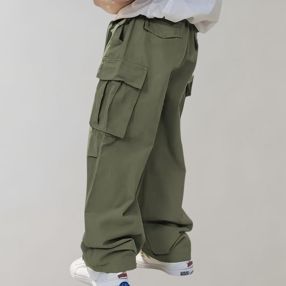 Cargo Pants | Loose Fit | Wide Leg | Baggy Pants | Men's Pants -Fashion Men Pants Cargo All-year-Chaps of London-Army Green-S-Chaps of London