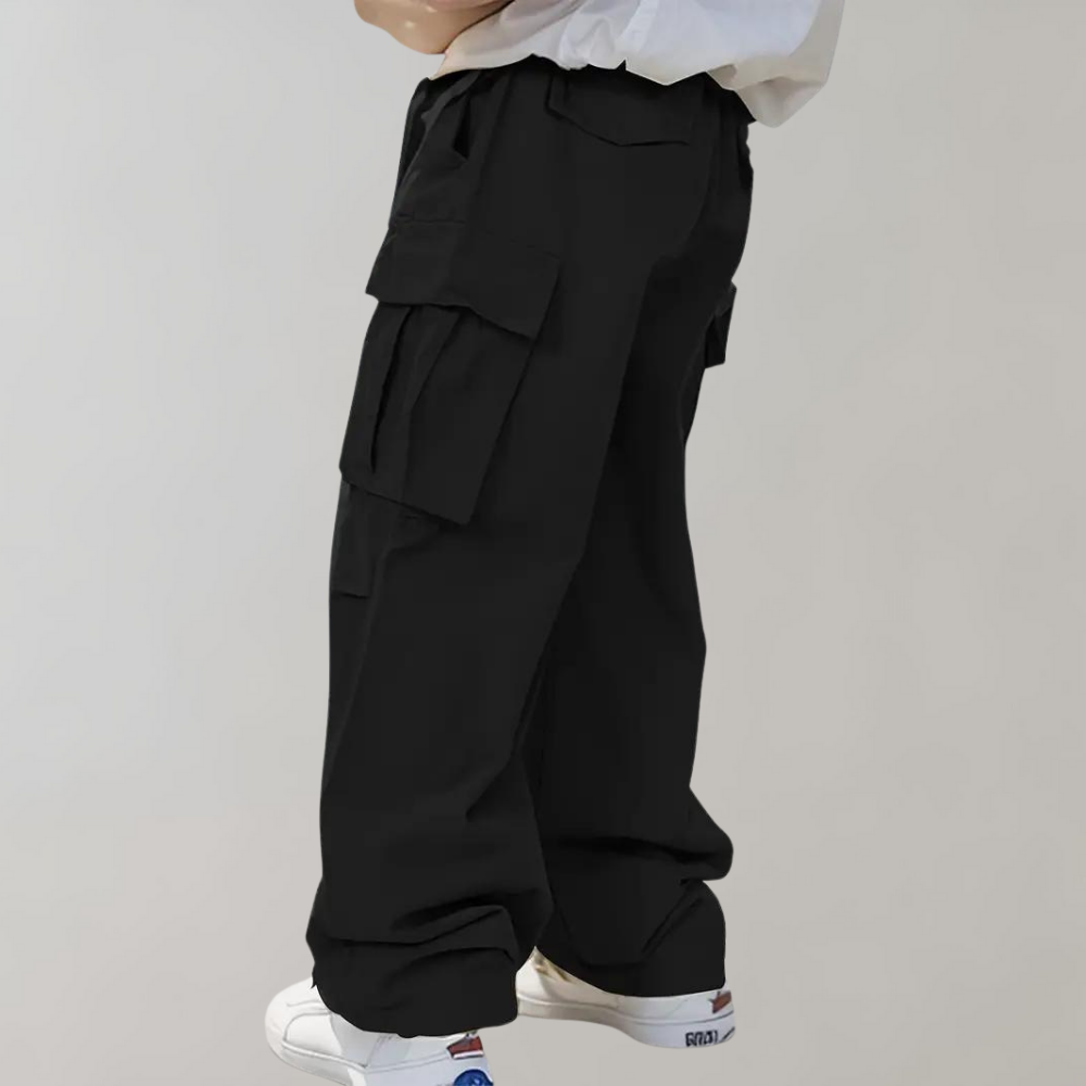 Cargo Pants | Loose Fit | Wide Leg | Baggy Pants | Men's Pants -Fashion Men Pants Cargo All-year-Chaps of London-Black-S-Chaps of London