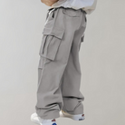 Cargo Pants | Loose Fit | Wide Leg | Baggy Pants | Men's Pants -Fashion Men Pants Cargo All-year-Chaps of London-Light Gray-S-Chaps of London