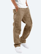 Cargo Pants - Men's Casual Baggy Loose Fit Cargo Trousers-Broek man-Chaps of London-Khaki-S-Chaps of London