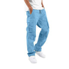 Cargo Pants - Men's Casual Baggy Loose Fit Cargo Trousers-Broek man-Chaps of London-Ligth Blue-S-Chaps of London