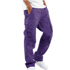 Cargo Pants - Men's Casual Baggy Loose Fit Cargo Trousers-Broek man-Chaps of London-Purple-S-Chaps of London