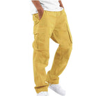 Cargo Pants - Men's Casual Baggy Loose Fit Cargo Trousers-Broek man-Chaps of London-Yellow-S-Chaps of London