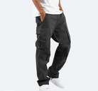 Cargo Pants - Men's Straight Leg Loose Fit Cargo Pants-Cargo pants, Pantalon-Chaps of London-Black-S-Chaps of London