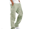 Cargo Pants - Men's Straight Leg Loose Fit Cargo Pants-Cargo pants, Pantalon-Chaps of London-Light Green-S-Chaps of London