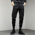 Cargo Pants - Pockets - Drawstring - Cargo joggers - Men's pants-Cargo pants-Chaps of London-Black-M-Chaps of London